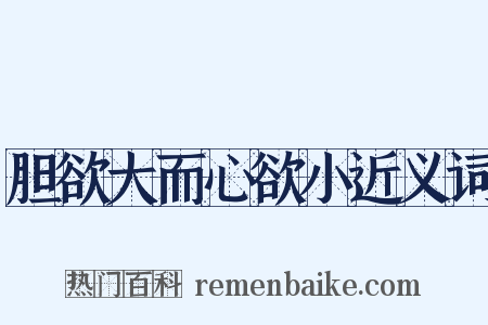 胆欲大而心欲小近义词是什么意思的图片